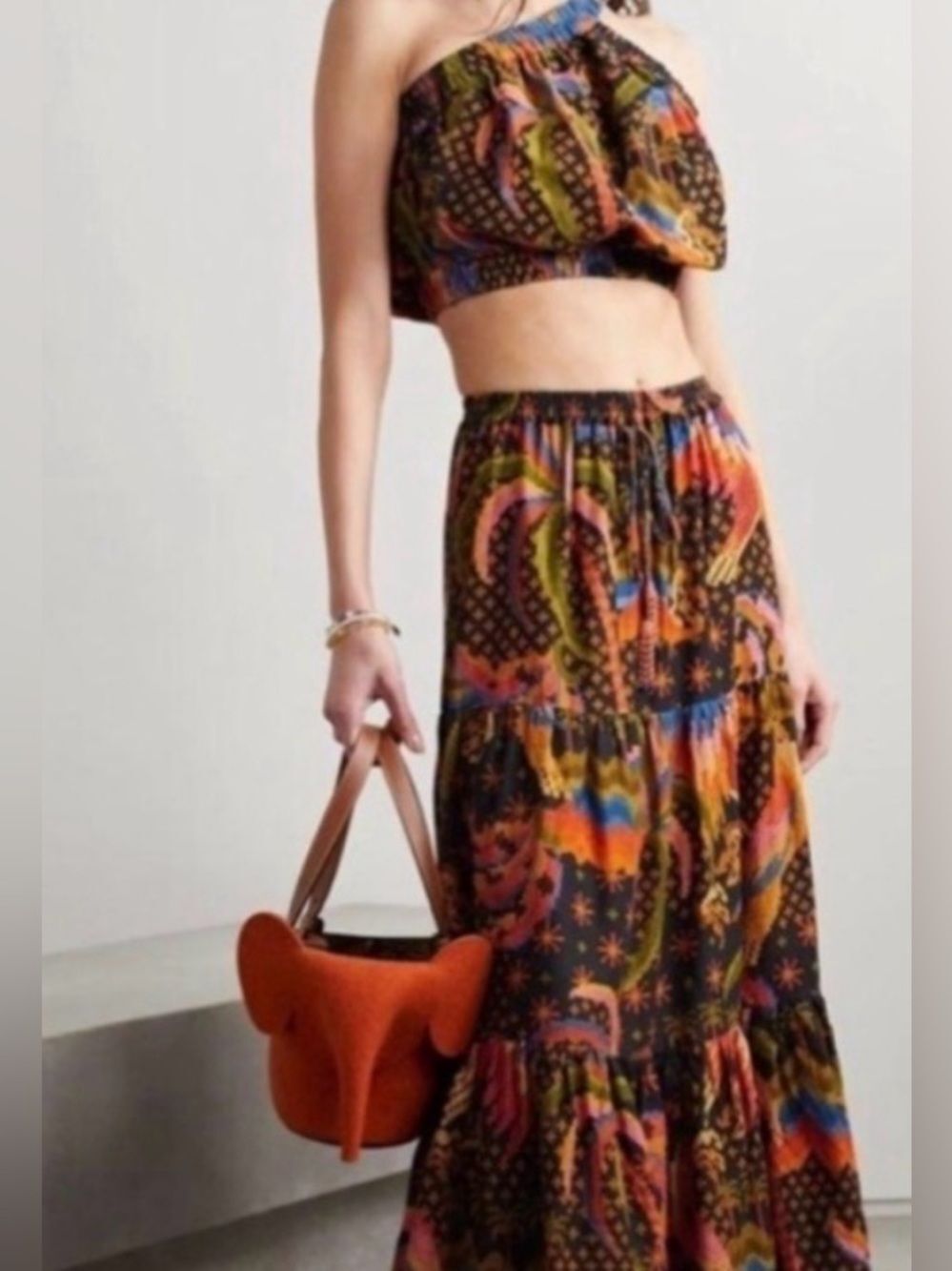 Farm Rio One Shoulder Palm Top Sz. XS